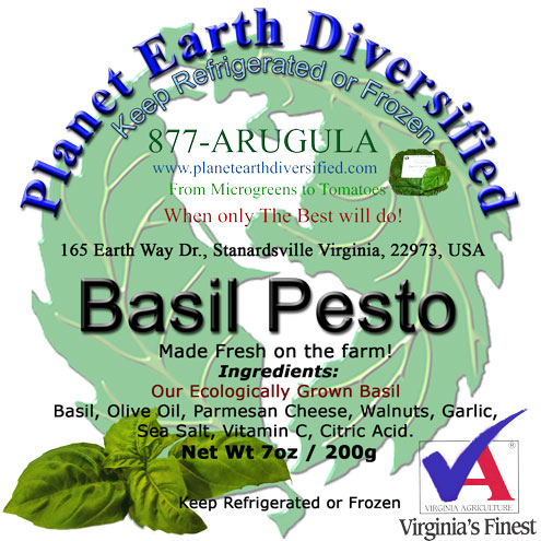 Basil Pesto Label